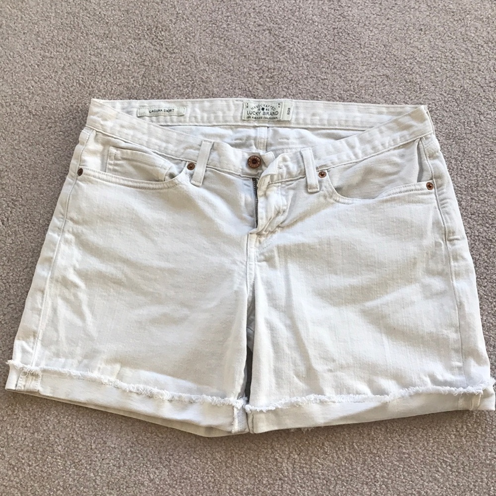 White Lucky brand jean shorts